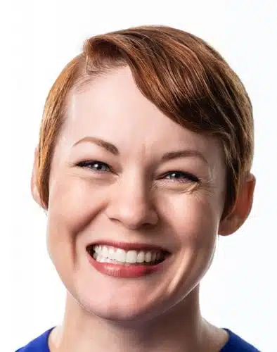 Patient after restorative bonding and Invisalign.